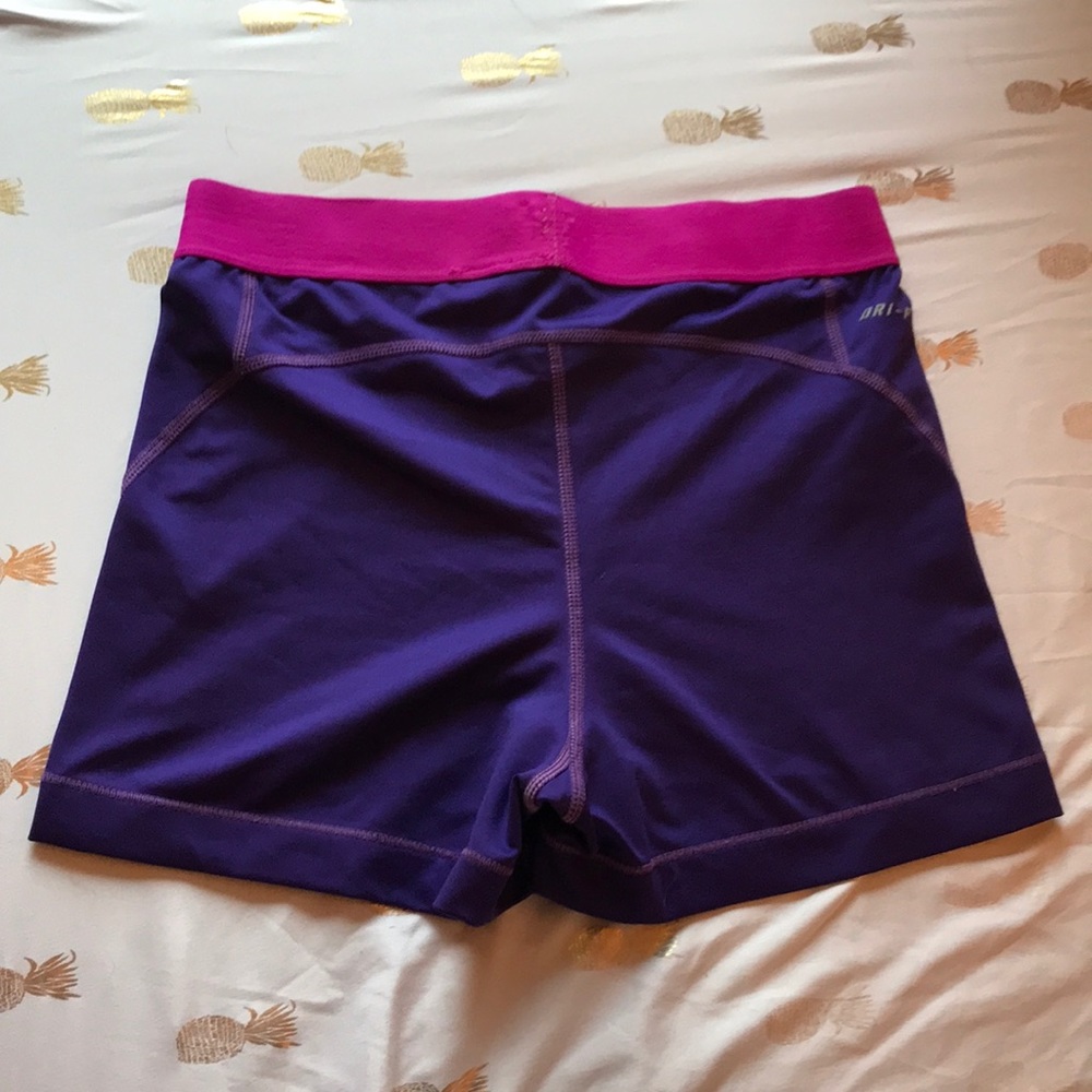 Nike Pro Purple Shorts - Picture 2 of 2